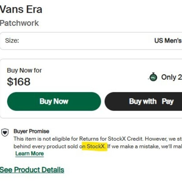 Vans Era Patchwork Low Top Sneakers NIB M 6.5 W 8 - Picture 8 of 8